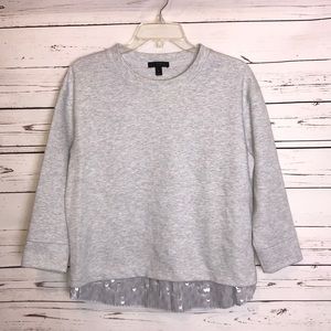 🎄J crew sequin hem crewneck sweatshirt